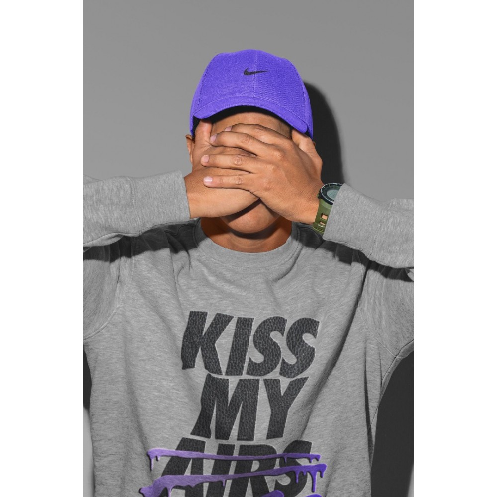 KISS MY ASS SWEATSHIRT - AIR JORDAN 12 DARK CONCORD