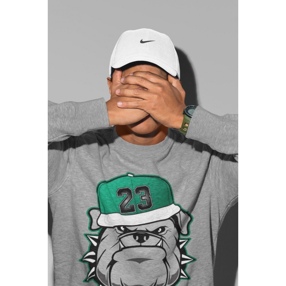 ENGLISH BULLDOG SWEATSHIRT - AIR JORDAN 13 LUCKY GREEN