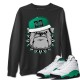 ENGLISH BULLDOG SWEATSHIRT - AIR JORDAN 13 LUCKY GREEN