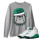 ENGLISH BULLDOG SWEATSHIRT - AIR JORDAN 13 LUCKY GREEN