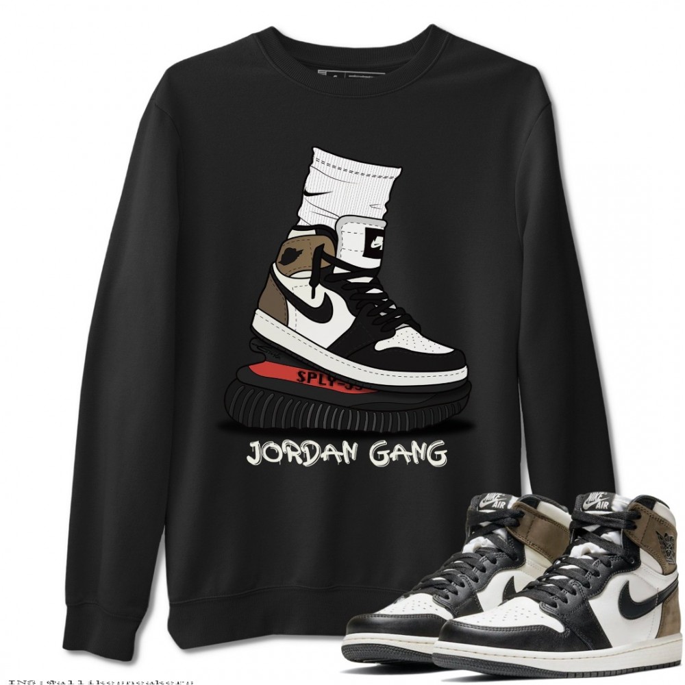 JORDAN GANG SWEATSHIRT - AIR JORDAN 1 DARK MOCHA