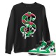 DOLLAR CAMO SWEATSHIRT - AIR JORDAN 1 LUCKY GREEN