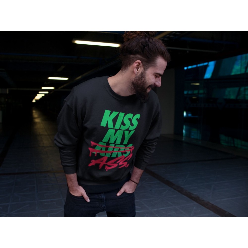 KISS MY ASS SWEATSHIRT - AIR JORDAN 1 LUCKY GREEN