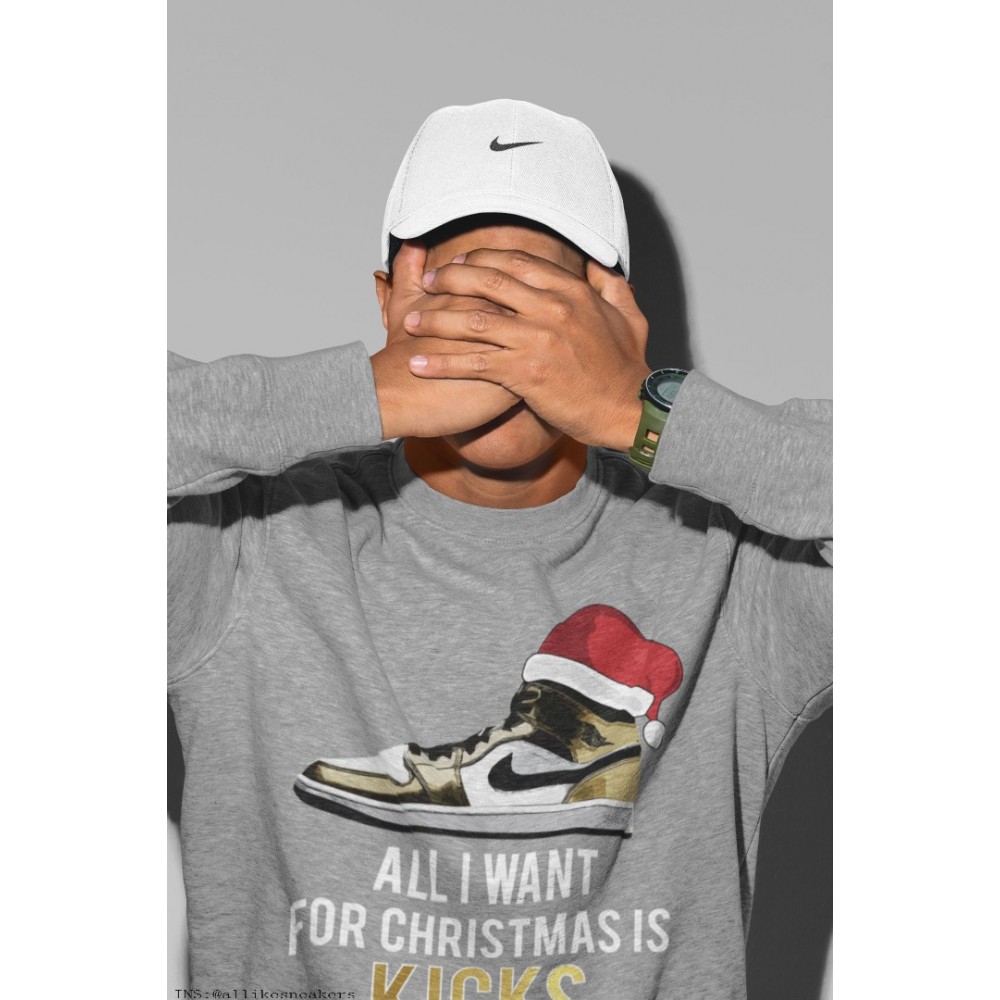 ALL I WANT SWEATSHIRT - AIR JORDAN 1 METALLIC GOLD