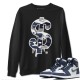 DOLLAR CAMO SWEATSHIRT - AIR JORDAN 1 MIDNIGHT NAVY