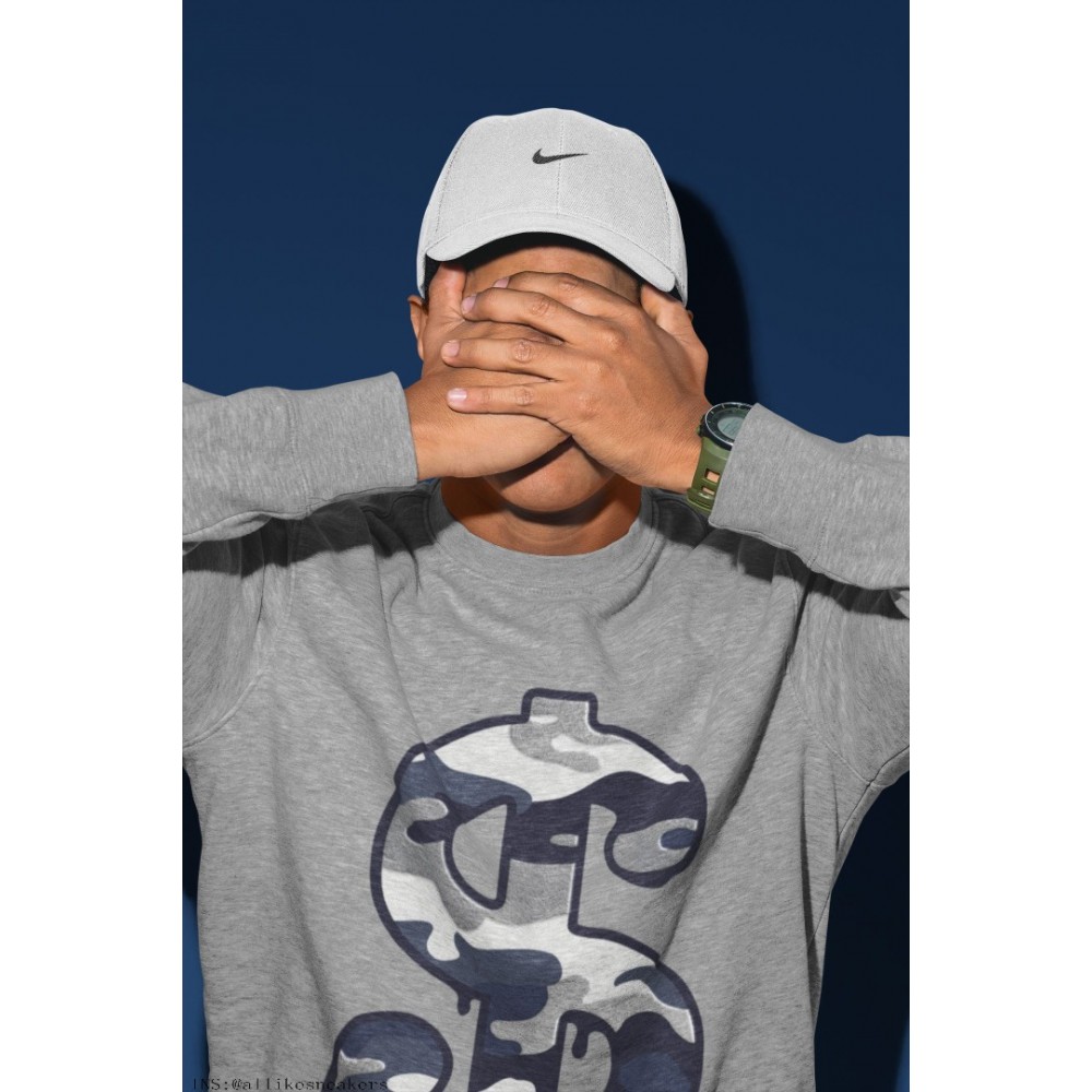 DOLLAR CAMO SWEATSHIRT - AIR JORDAN 1 MIDNIGHT NAVY