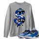 DOLLAR CAMO SWEATSHIRT - AIR JORDAN 3 VARSITY ROYAL