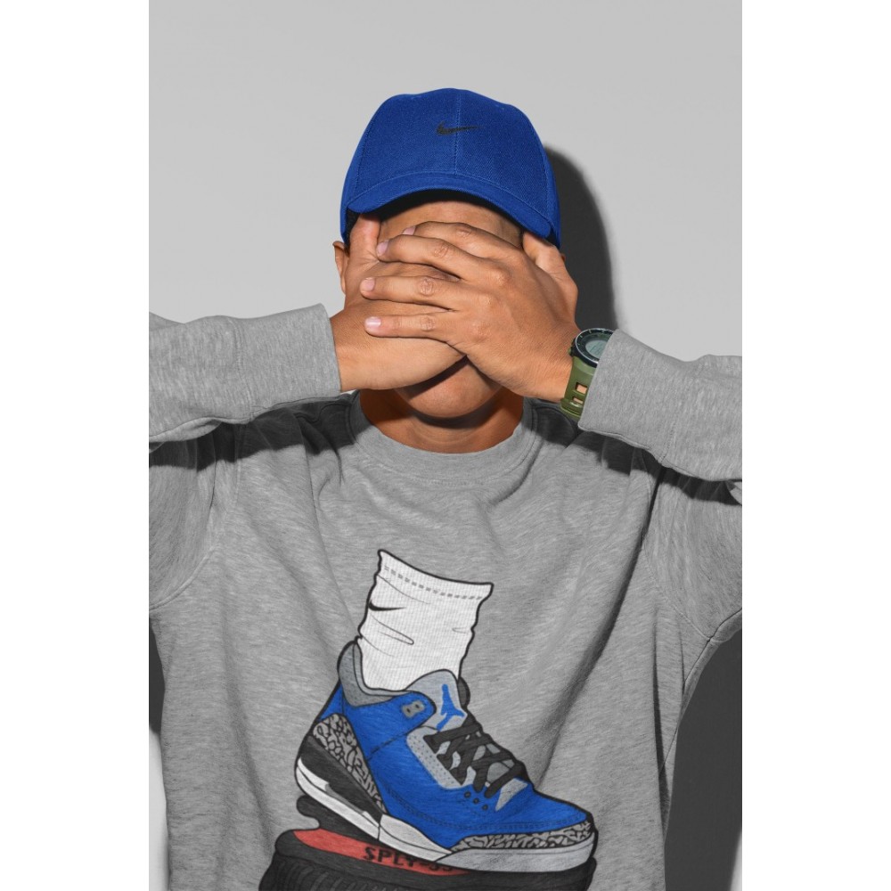 JORDAN GANG SWEATSHIRT - AIR JORDAN 3 VARSITY ROYAL