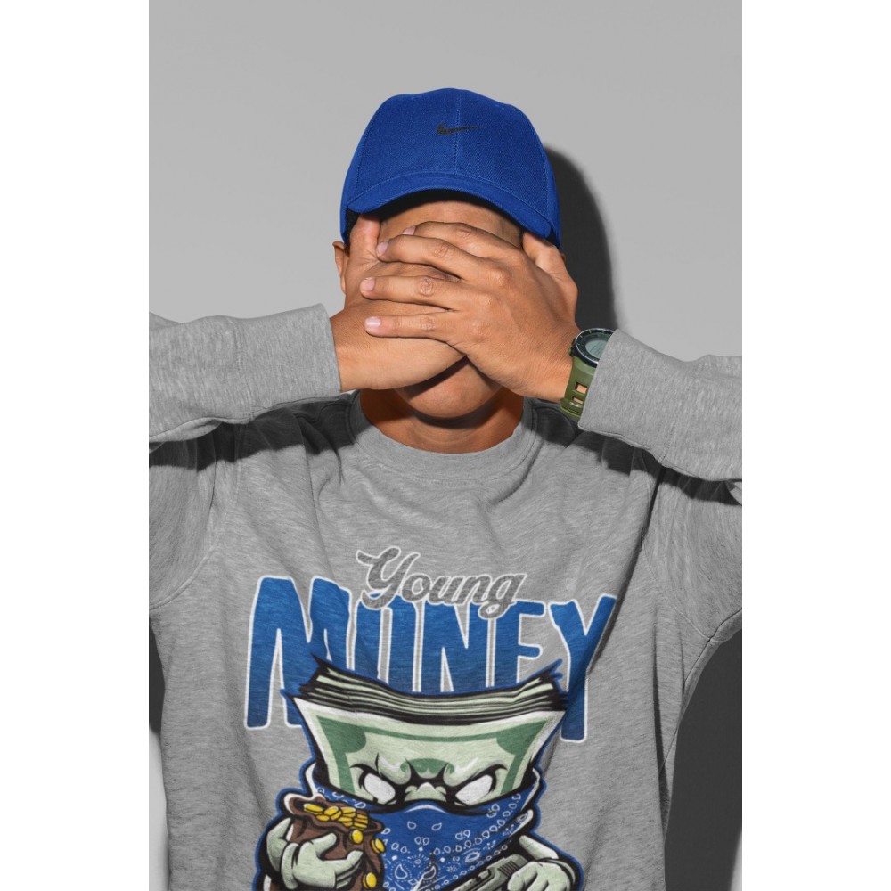 YOUNG MONEY SWEATSHIRT - AIR JORDAN 3 VARSITY ROYAL