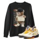 BEAR SWAGGERS SWEATSHIRT - AIR JORDAN 5 X OFF-WHITE SAIL