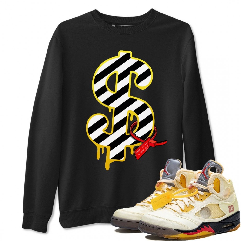 DOLLAR SWEATSHIRT - AIR JORDAN 5 X OFF-WHITE SAIL