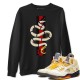 SNAKE SWEATSHIRT - AIR JORDAN 5 X OFF-WHITE SAIL