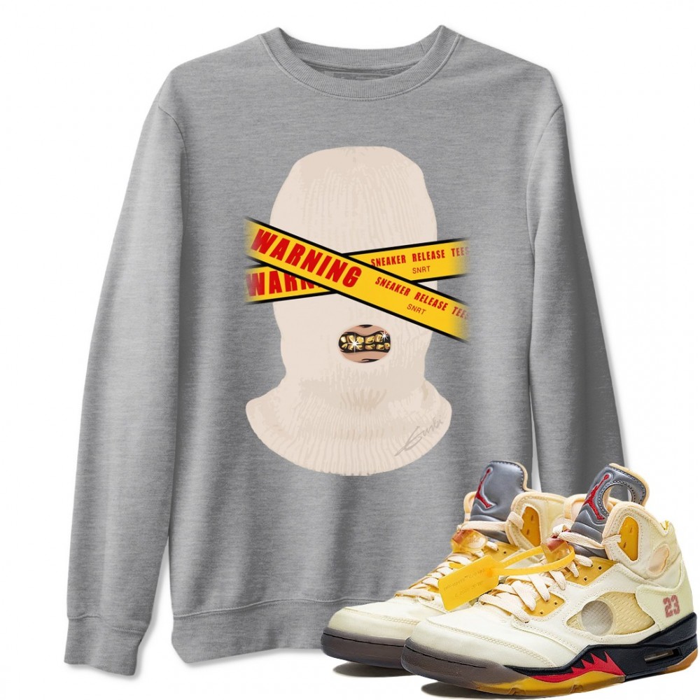 WARNING SWEATSHIRT - AIR JORDAN 5 X OFF-WHITE SAIL