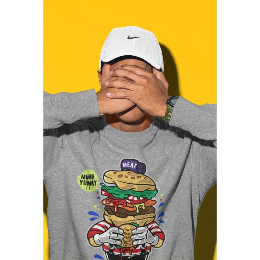 I LOVE BURGER SWEATSHIRT - AIR JORDAN 5 WHAT THE