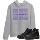 BORN HUSTLER HOODIE - AIR JORDAN 12 DARK CONCORD