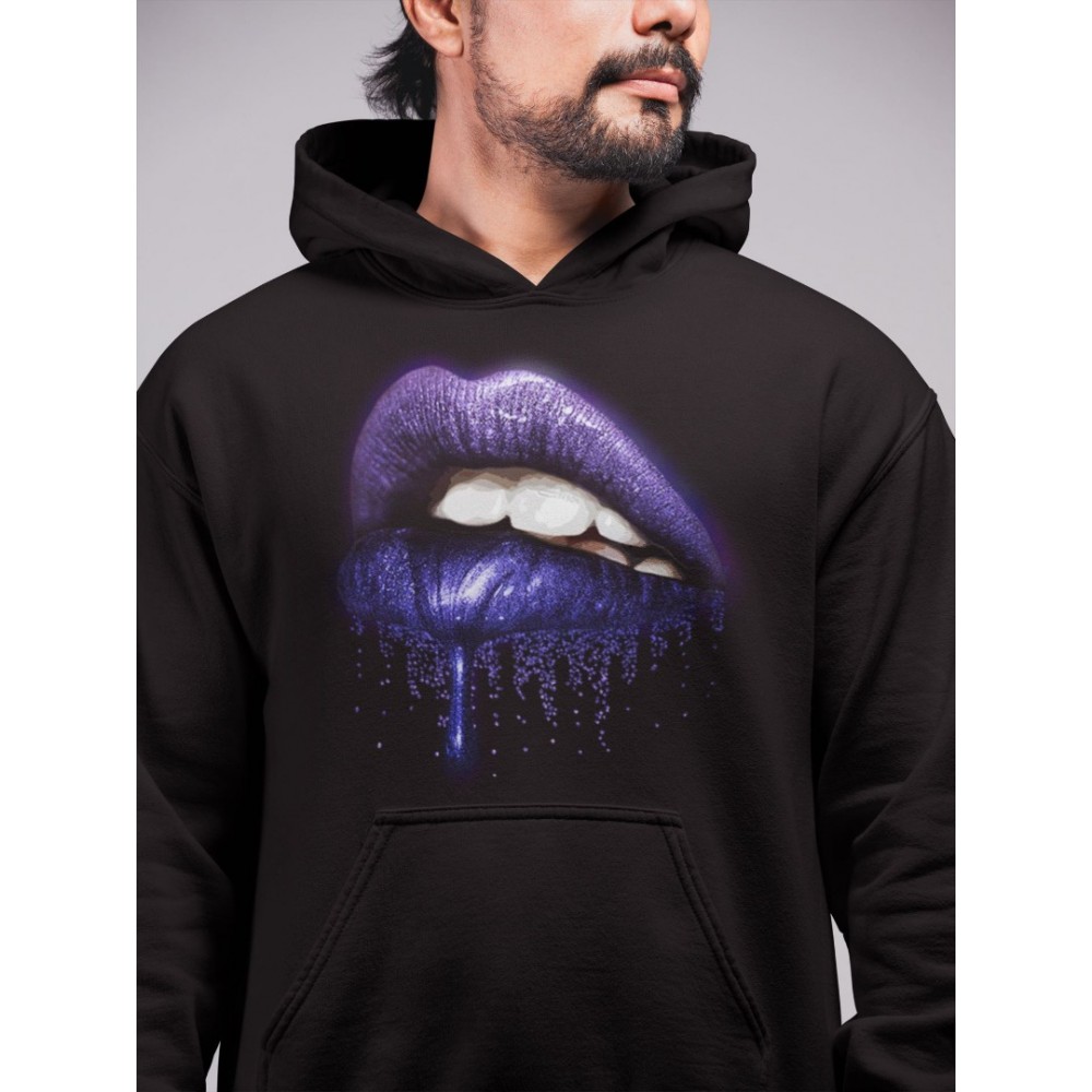 DRIPPING LIPS HOODIE - AIR JORDAN 12 DARK CONCORD