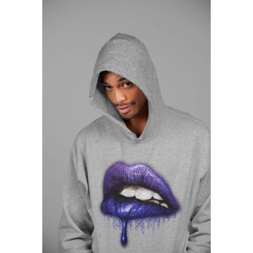 DRIPPING LIPS HOODIE - AIR JORDAN 12 DARK CONCORD