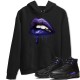 DRIPPING LIPS HOODIE - AIR JORDAN 12 DARK CONCORD