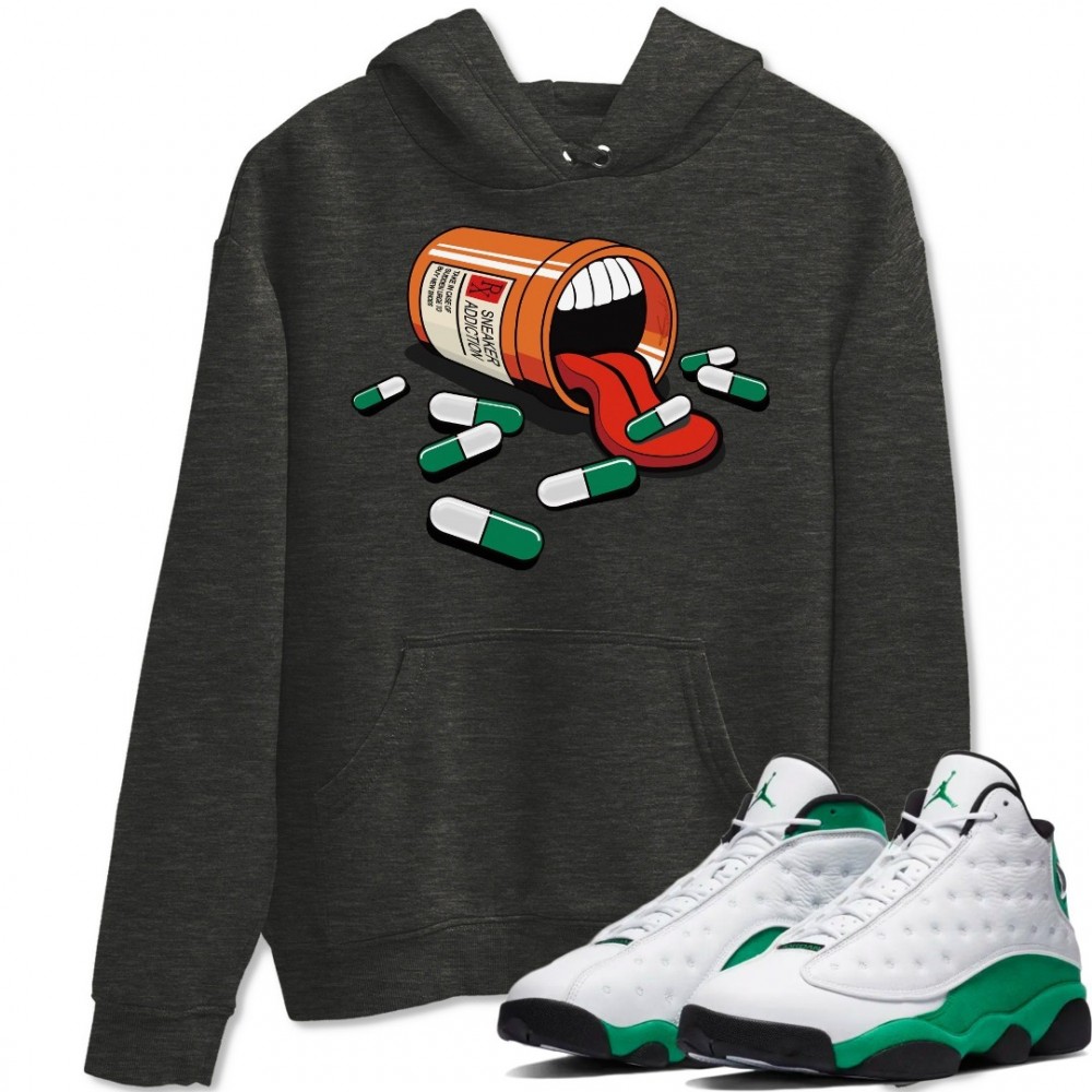 SNEAKER ADDICTION HOODIE - AIR JORDAN 13 LUCKY GREEN