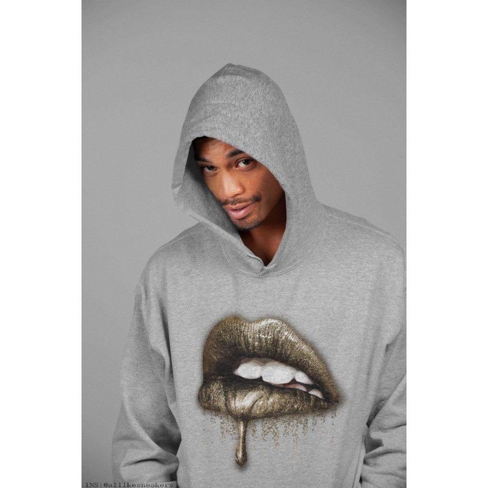 DRIPPING LIPS HOODIE - AIR JORDAN 1 DARK MOCHA