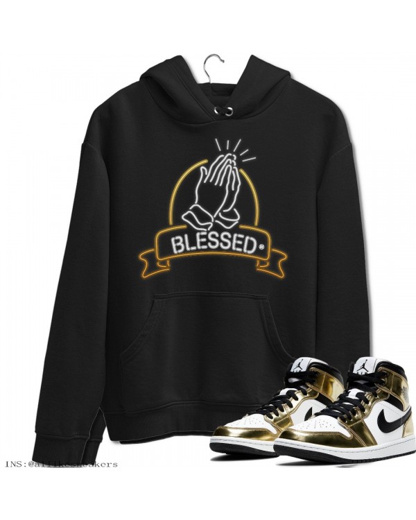 BLESSED HOODIE - AIR JORDAN 1 METALLIC GOLD