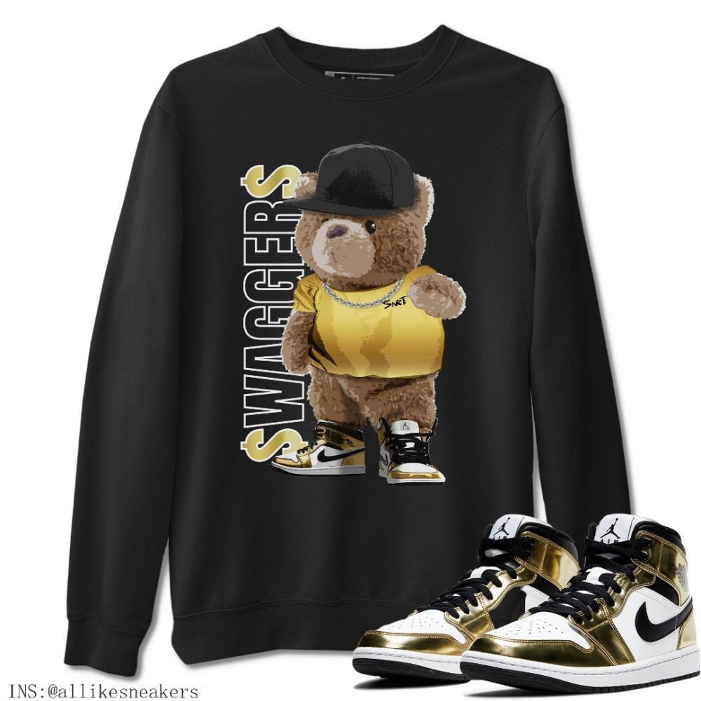 BEAR SWAGGERS SWEATSHIRT - AIR JORDAN 1 METALLIC GOLD