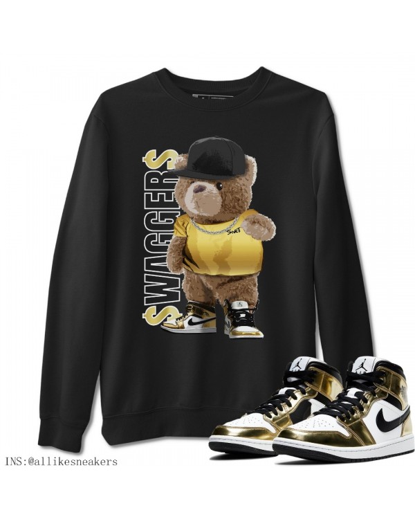 BEAR SWAGGERS SWEATSHIRT - AIR JORDAN 1 METALLIC GOLD