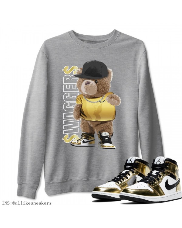 BEAR SWAGGERS SWEATSHIRT - AIR JORDAN 1 METALLIC GOLD