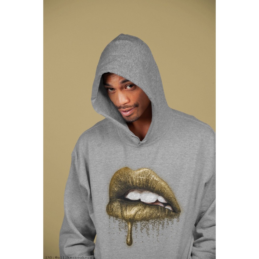 DRIPPING LIPS HOODIE - AIR JORDAN 1 METALLIC GOLD