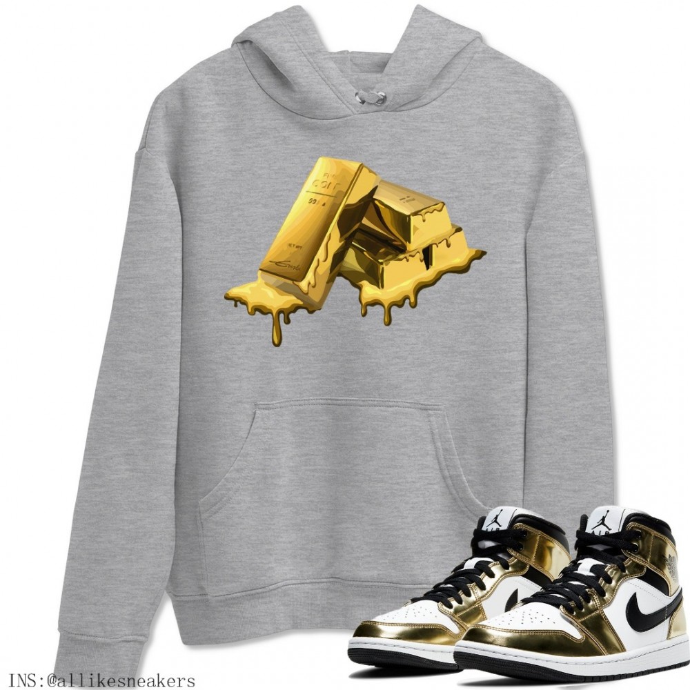 GOLD BAR HOODIE - AIR JORDAN 1 METALLIC GOLD