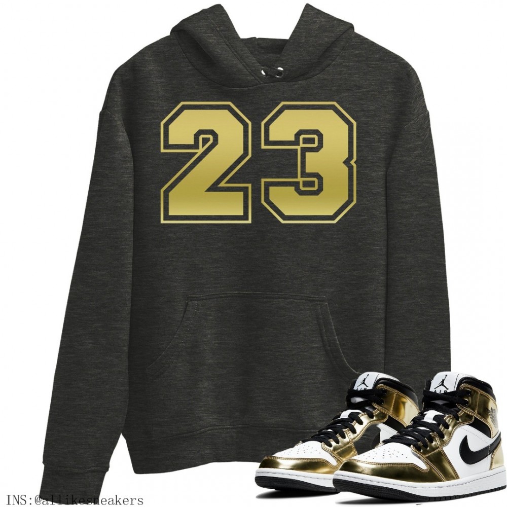 NUMBER 23 HOODIE - AIR JORDAN 1 METALLIC GOLD