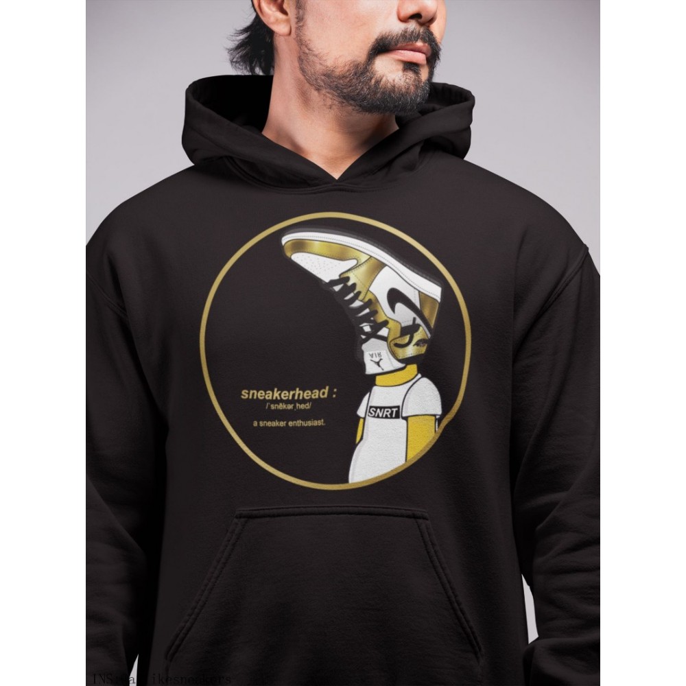 SNEAKERHEAD HOODIE - AIR JORDAN 1 METALLIC GOLD