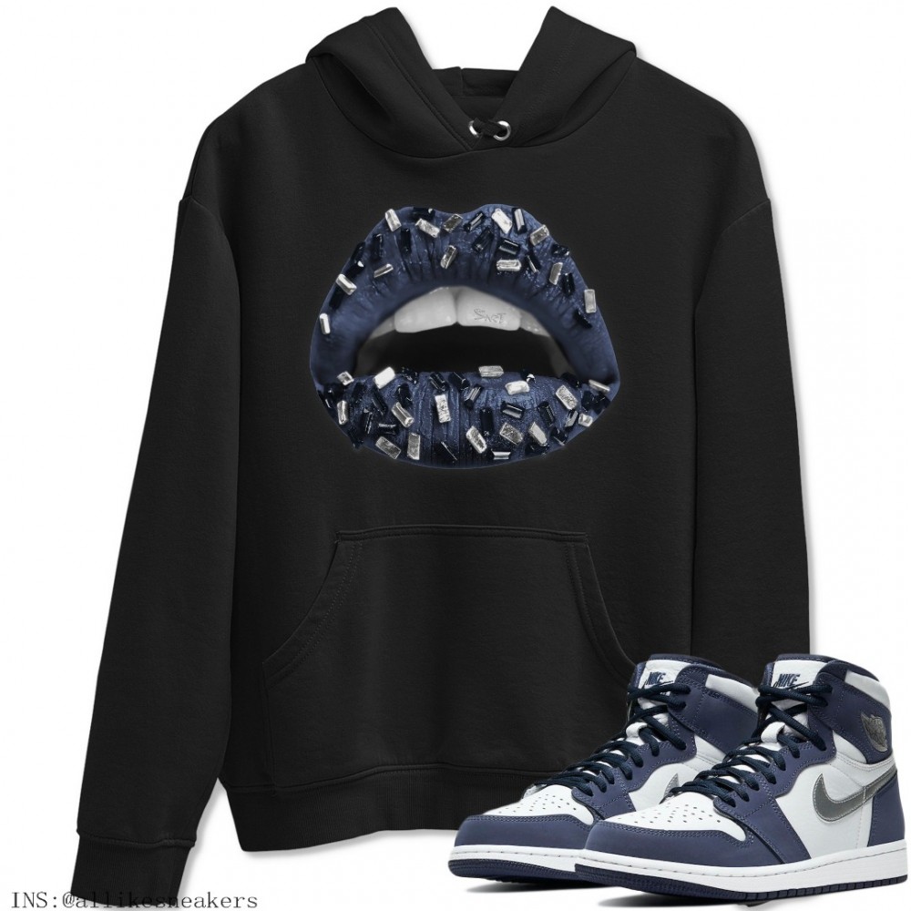 LIPS JEWEL HOODIE - AIR JORDAN 1 MIDNIGHT NAVY