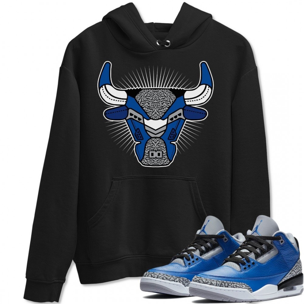 BULL HEAD HOODIE - AIR JORDAN 3 VARSITY ROYAL