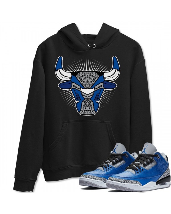 BULL HEAD HOODIE - AIR JORDAN 3 VARSITY ROYAL