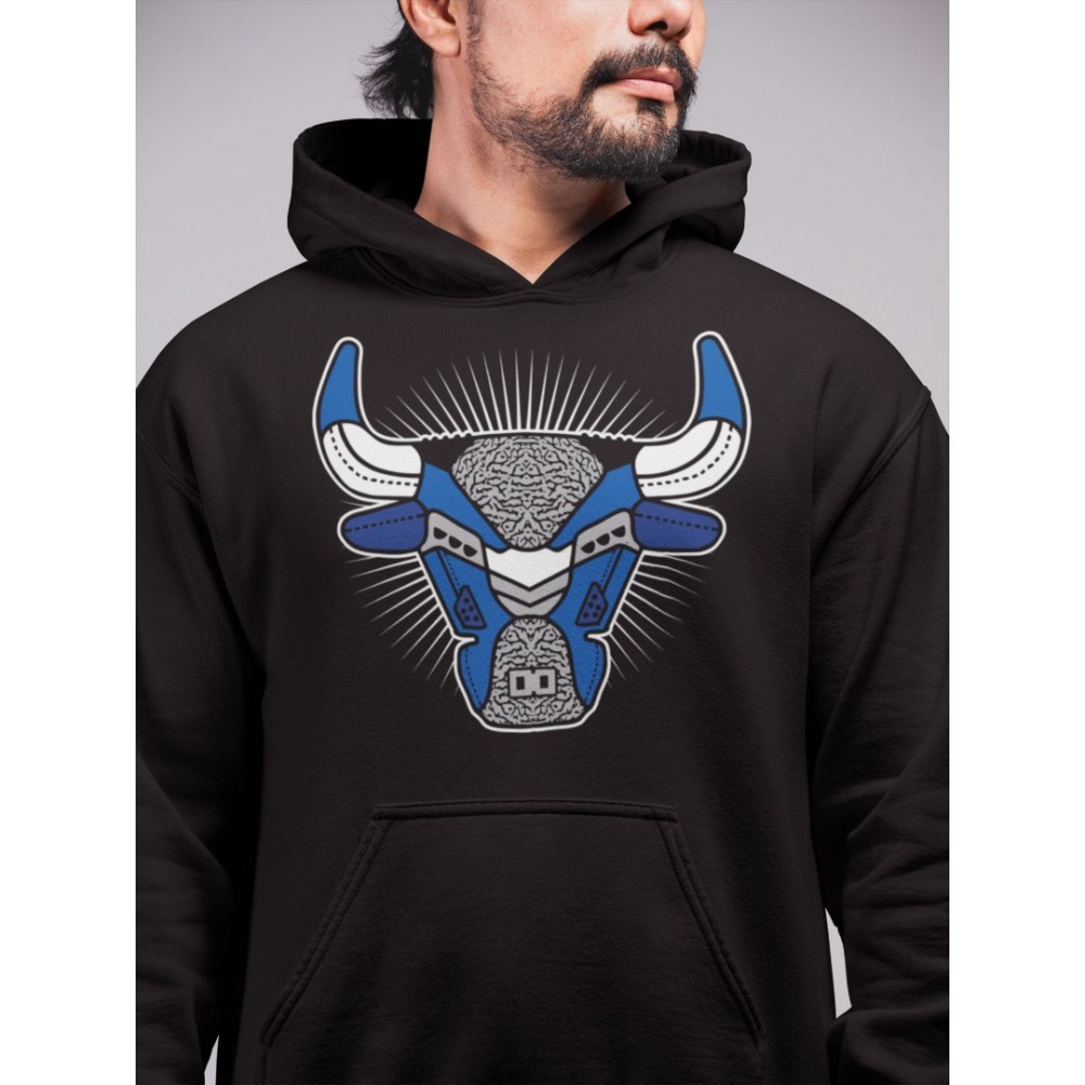 BULL HEAD HOODIE - AIR JORDAN 3 VARSITY ROYAL