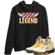 BORN LEGEND HOODIE - AIR JORDAN 5 X OFF-WHITE SAIL