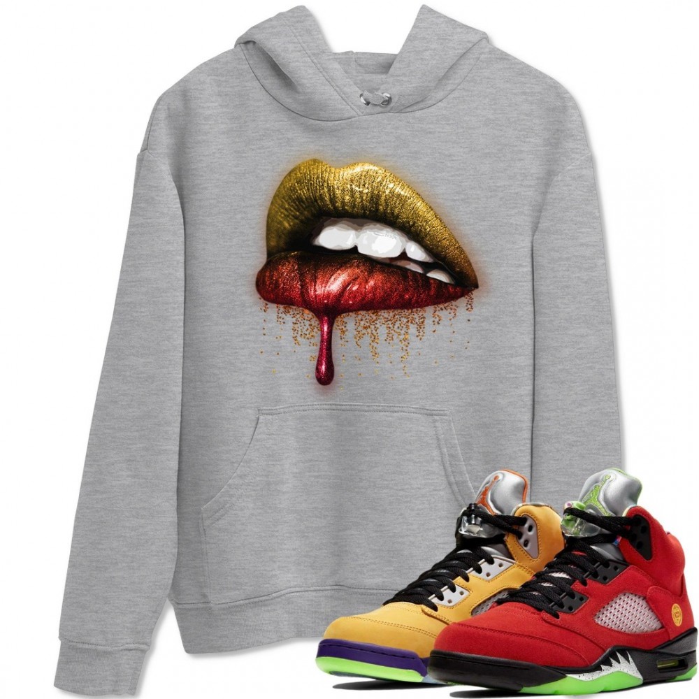 DRIPPING LIPS HOODIE - AIR JORDAN 5 WHAT THE