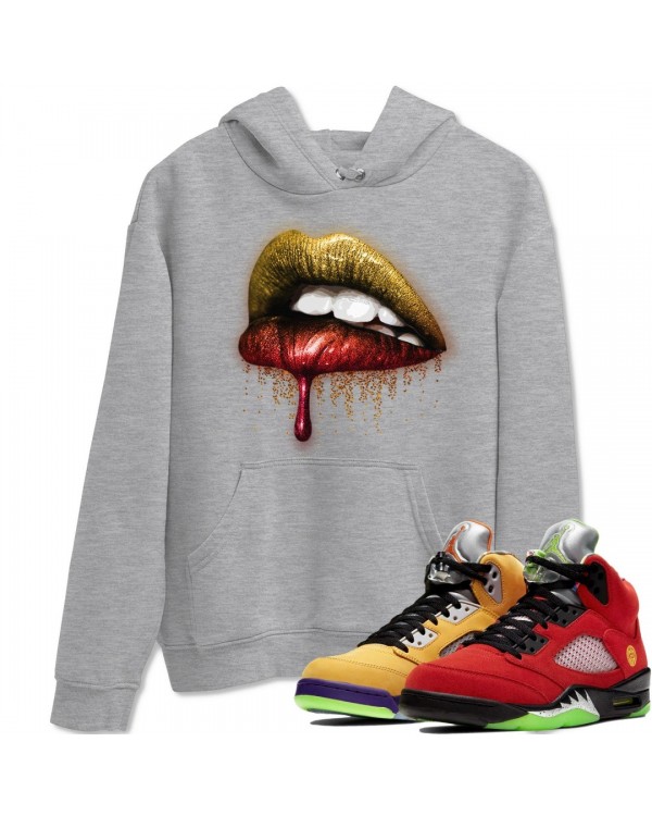 DRIPPING LIPS HOODIE - AIR JORDAN 5 WHAT THE