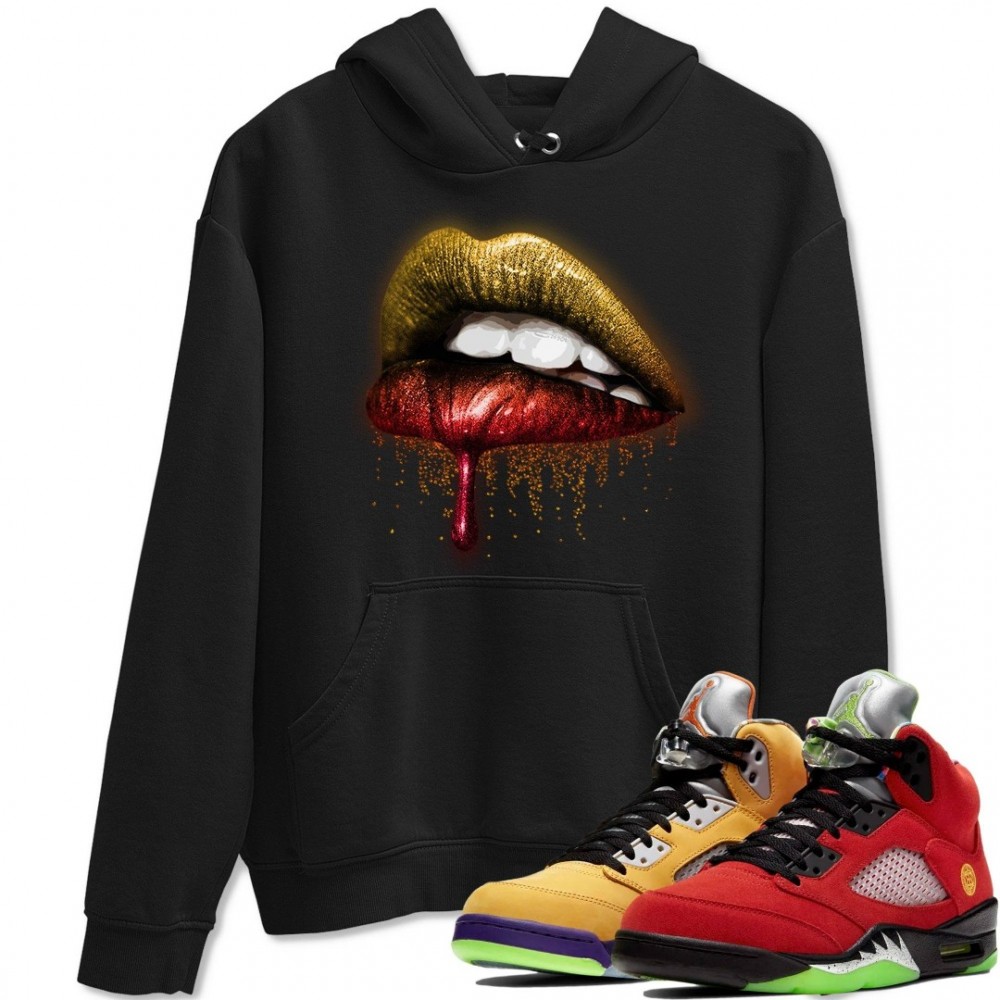 DRIPPING LIPS HOODIE - AIR JORDAN 5 WHAT THE