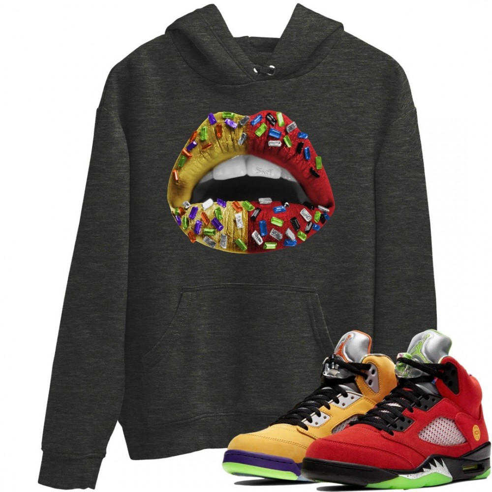 LIPS JEWEL HOODIE - AIR JORDAN 5 WHAT THE