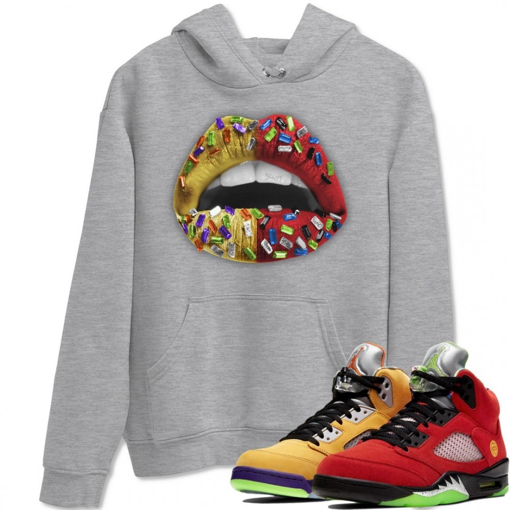 LIPS JEWEL HOODIE - AIR JORDAN 5 WHAT THE