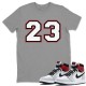 NUMBER 23 T-SHIRT - AIR JORDAN 1 SMOKE GREY