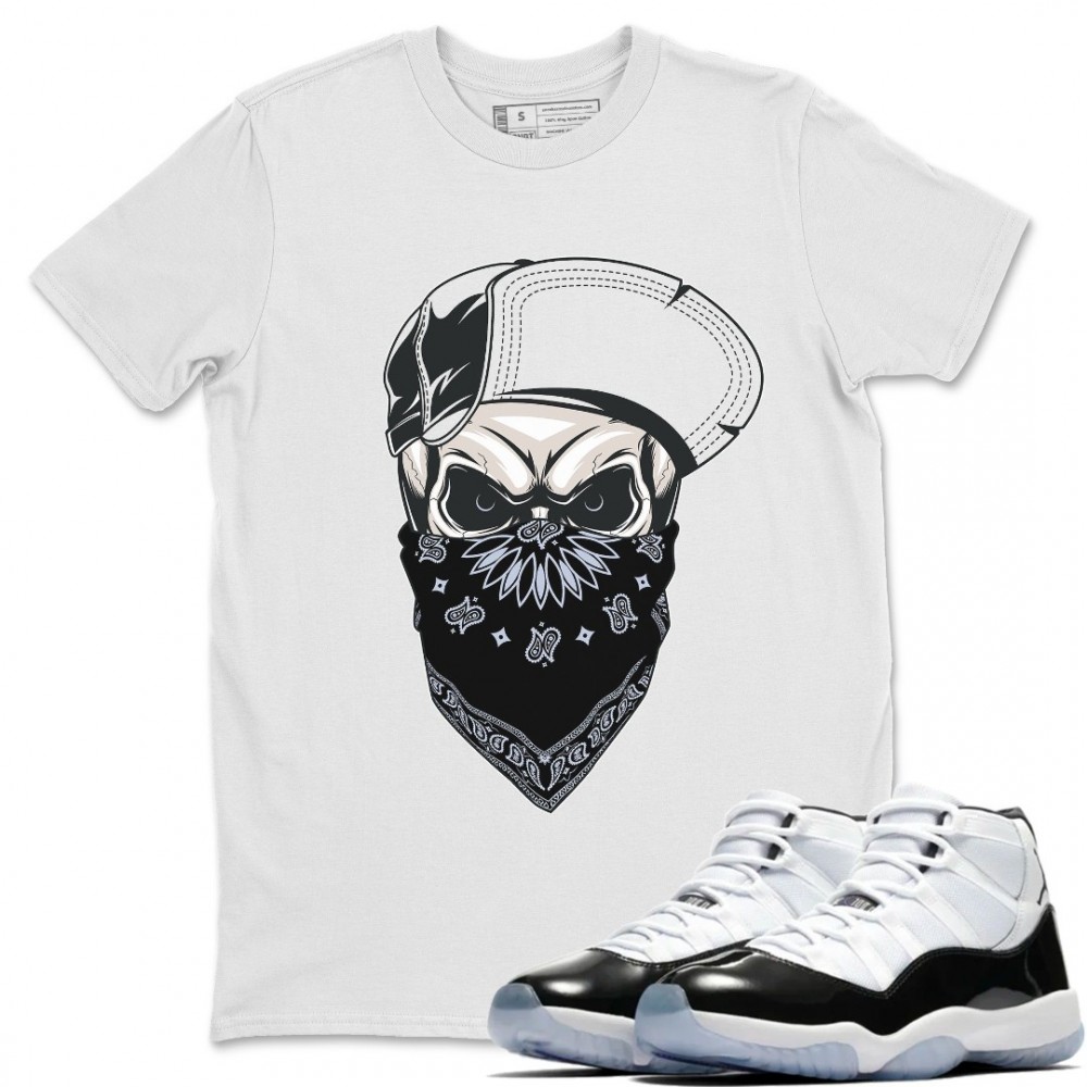 SKULL HAT MASK T-SHIRT - AIR JORDAN 11 CONCORD