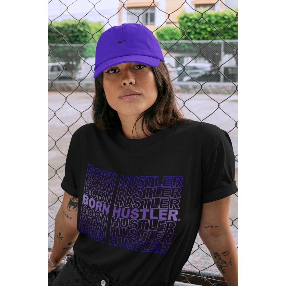 BORN HUSTLER T SHIRT - AIR JORDAN 12 DARK CONCORD