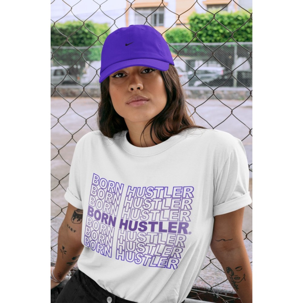 BORN HUSTLER T SHIRT - AIR JORDAN 12 DARK CONCORD