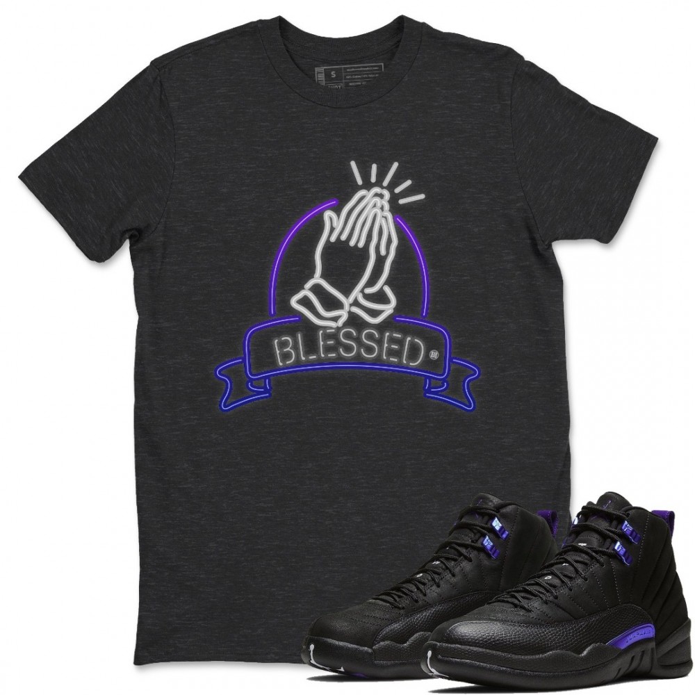 BLESSED T SHIRT - AIR JORDAN 12 DARK CONCORD