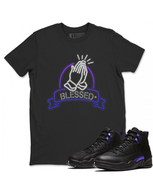 BLESSED T SHIRT - AIR JORDAN 12 DARK CONCORD