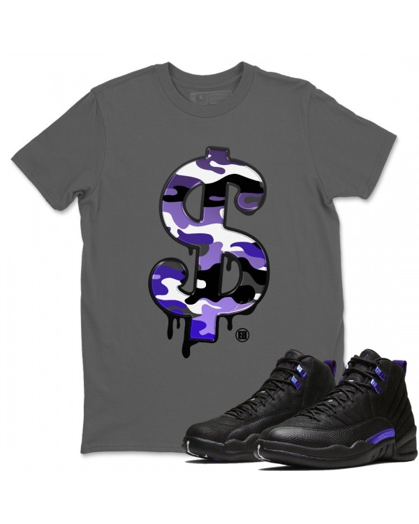 DOLLAR CAMO T SHIRT - AIR JORDAN 12 DARK CONCORD