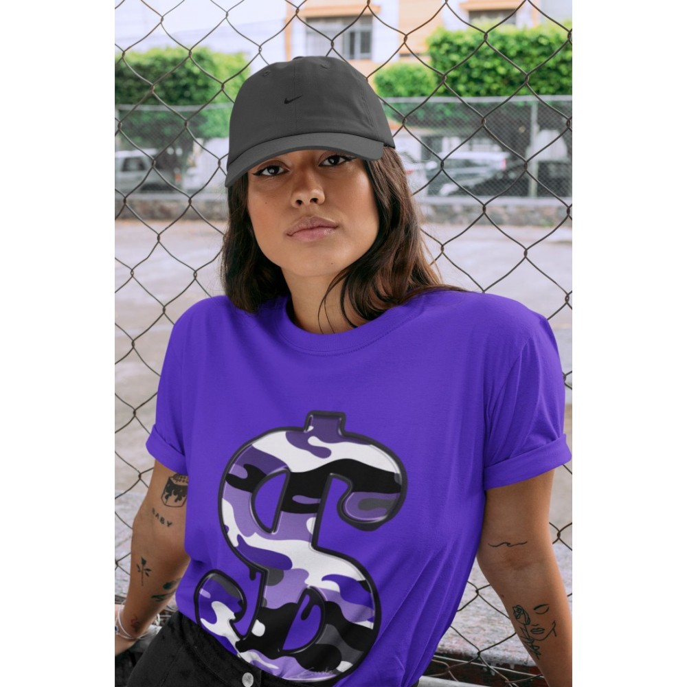 DOLLAR CAMO T SHIRT - AIR JORDAN 12 DARK CONCORD